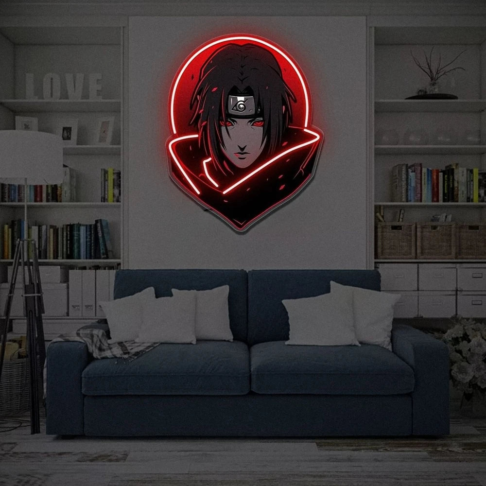 Naruto Itachi Uchiha Neon LED Light Sign USB Powered Dimmable Anime Wall Decor Anime Lamps - The Eezee Shop