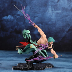 One Piece Roronoa Zoro 10CM Anime GK Figure Toy – Three Sword Style Mini Collectible Statue Anime Figure - The Eezee Shop