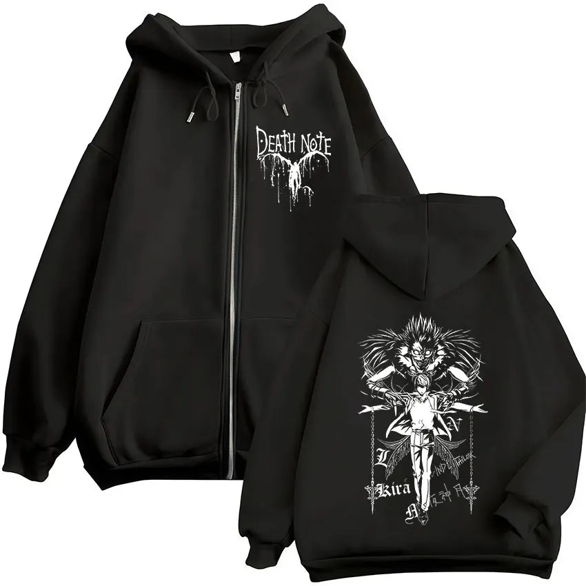Death Note Ryuk & Light Zip Hoodie | Unisex Anime Sweatshirt Hoodies & Sweatshirts - The Eezee Shop