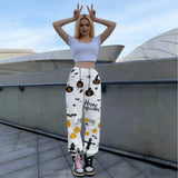 Women's Halloween Print Sweatpants | Loose Wide-Leg Pants Joggers & Pants - The Eezee Shop