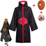 Tobi Obito Cosplay Costume | Akatsuki Coat, Mask & Ring Set Cosplay Costumes - The Eezee Shop