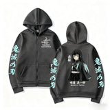 Muichiro Tokito Zip-Up Hoodie | Demon Slayer Streetwear Jacket Hoodies & Sweatshirts - The Eezee Shop