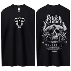 Black Clover T-shirt Men's Pure Cotton Casual Round Neck T-shirt Short Sleeve Clothing Summer Sports Casual Short Sleeve Top Anime Tshirts - The Eezee Shop