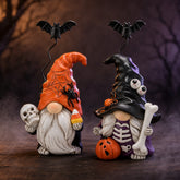 Pumpkin & Witch Gnome Figurine Set | Resin Halloween Decor Halloween Figurines - The Eezee Shop