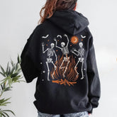 Dancing Skeleton Hoodie | Mall Goth Unisex Halloween Pullover Hoodies & Sweatshirts - The Eezee Shop