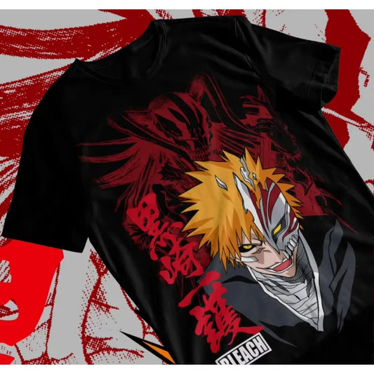 Trend Summer 2026 Cosplay Anime Bleach Ichigo Kurosaki Manga Strip Anime Unisex T-shirt Anime Tshirts - The Eezee Shop