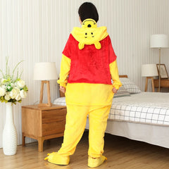 Winnie Bear Onesies Cartoon Animal Onesie Women Men Girls Boys Pajamas Halloween Funny Party Suits Winter Home Overall Costumes