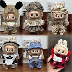 17cm Labubu Plush Toy, Multiple Styles Outfit Set
