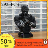 Black Panther Bust Building Block Set | MOC Display Model Building Block Sets - The Eezee Shop