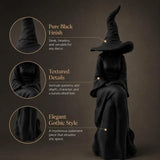 Seated Faceless Witch Figurine | Gothic Shelf Hanging Decor Halloween Figurines - The Eezee Shop
