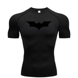 Bat Print Men's Tight T-Shirt | Compression Fitness Top Gym & Compression Wear - The Eezee Shop