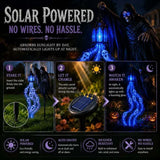 Soul Harvester Solar Stake Light | Animated Blue Ghost Garden Light Halloween Lights - The Eezee Shop