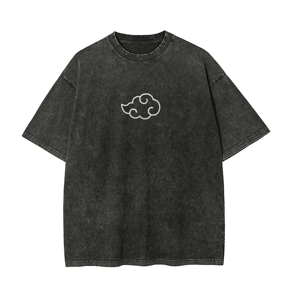 Naruto Itachi Uchiha T Shirt Sharingan Eye Vintage Acid Wash Streetwear Oversized Retro Anime Graphic Cotton Men Tees Top Anime Tshirts - The Eezee Shop