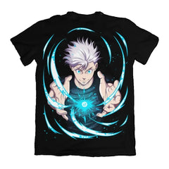 Jujutsu Kaisen Gojo Satoru Unisex Pure Cotton T-shirt 2026 Summer Hot Anime Print Round Neck Loose Family Short Sleeved Top Other - The Eezee Shop