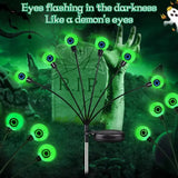 Solar Green Eyeball Stake Lights | 6-Head Waterproof Garden Lights Halloween Lights - The Eezee Shop