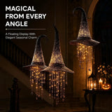 Lighted Witch Hat Hanging Chime | Glowing Halloween Ornament Halloween Lights - The Eezee Shop