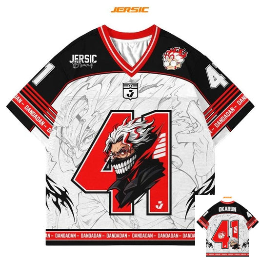 41 Jersey Dandadan Okarun Anime Series Jersey Korean Style Kpop Baseball Hockey Oversize T-shirt Anime Daily Unisex Tops Tee Anime Tshirts - The Eezee Shop