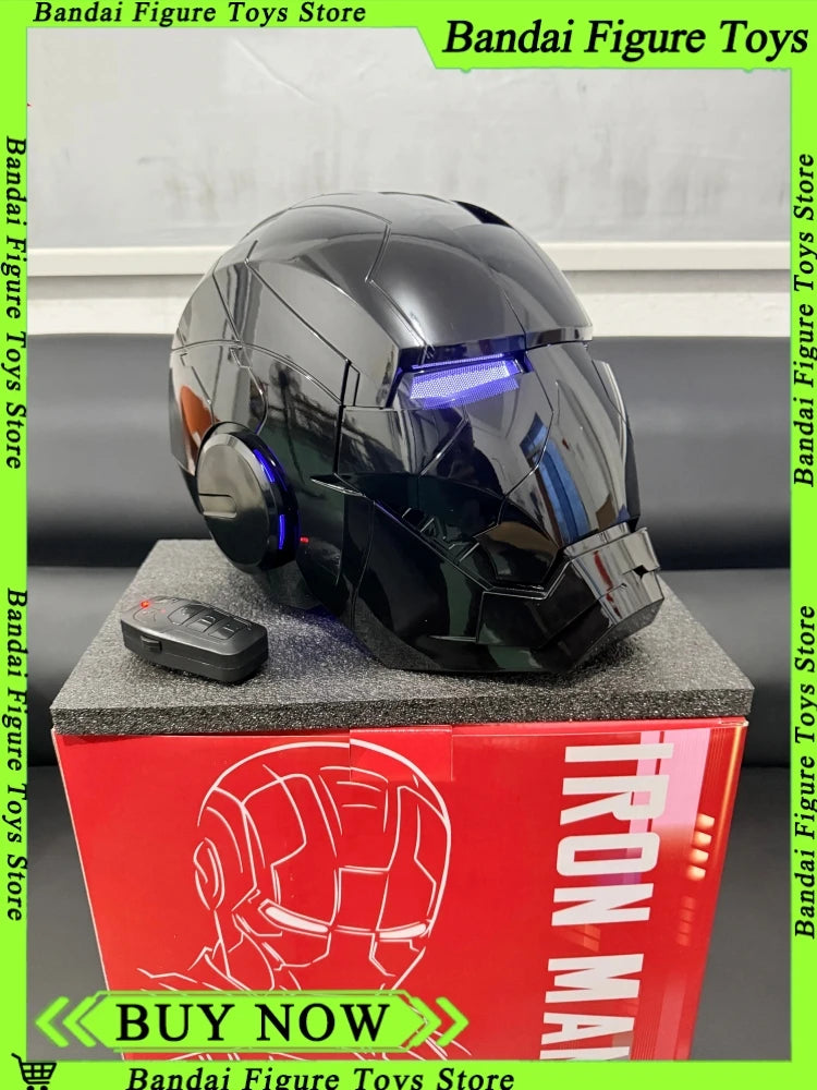 Black Iron Man Mk5 Helmet | Voice-Activated Wearable Helmet Cosplay Masks & Helmets - The Eezee Shop