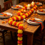 Artificial Marigold Garland | 2-Pack 3m Day of the Dead Decor Wreaths & Garlands - The Eezee Shop