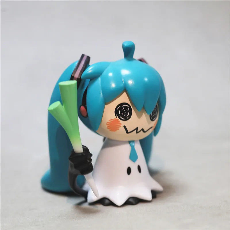 Hatsune Miku Pikachu Crossover Q Version Anime Figure Green Onion PVC Collectible Statue | TheEezeeShop Anime Figure - The Eezee Shop