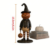 Pumpkin Witch Resin Statue | Halloween Shelf & Desk Decor Halloween Figurines - The Eezee Shop
