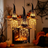 Lighted Witch Hat Hanging Chime | Glowing Halloween Ornament Halloween Lights - The Eezee Shop