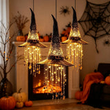 Lighted Witch Hat Hanging Chime | Glowing Halloween Ornament Halloween Lights - The Eezee Shop