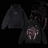 Ryomen Sukuna Washed Hoodie | Jujutsu Kaisen Oversized Pullover Hoodies & Sweatshirts - The Eezee Shop