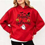 Happy Halloween Slogan Hoodie | Unisex Witch Hat Pumpkin Pullover Hoodies & Sweatshirts - The Eezee Shop