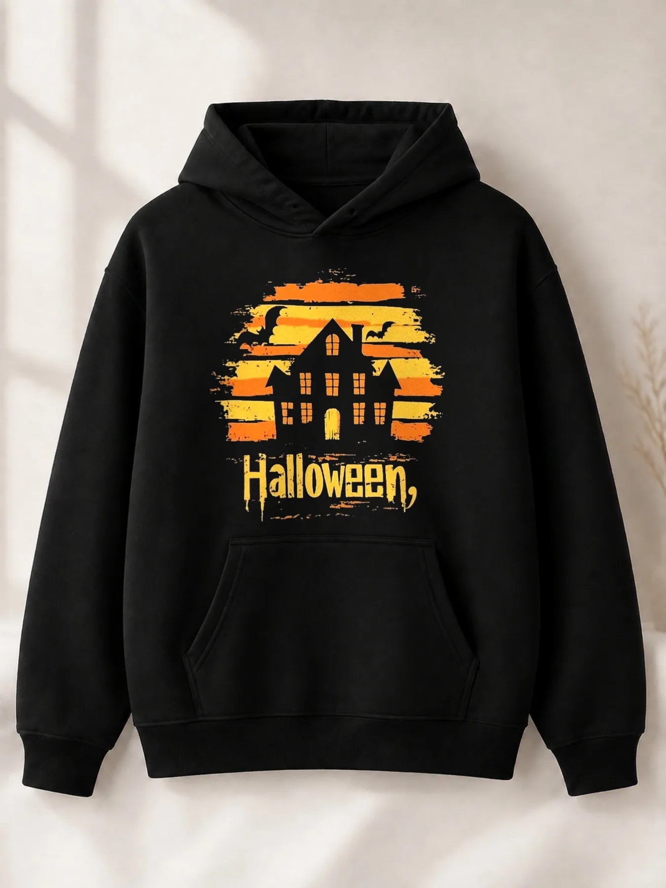 Haunted Ghost House Halloween Hoodie | Men's Fall Pullover Hoodies & Sweatshirts - The Eezee Shop