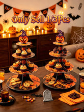 Halloween Evil Pumpkin Tiered Cake Stand | Party Dessert Tower Party Supplies - The Eezee Shop