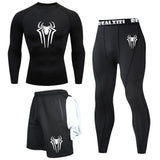 Bat Graphic Compression 3-Piece Set | Men's Gym Shirt, Shorts & Pants Gym & Compression Wear - The Eezee Shop
