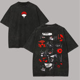Akatsuki Cloud Washed T-Shirt | Naruto Vintage Unisex Tee Graphic Tees - The Eezee Shop