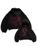 Tokyo Ghoul Y2K Zip Hoodie | Women's Harajuku Streetwear Hoodies & Sweatshirts - The Eezee Shop