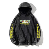 Cyberpunk Edgerunners Washed Hoodie | Cotton Graphic Pullover Hoodies & Sweatshirts - The Eezee Shop
