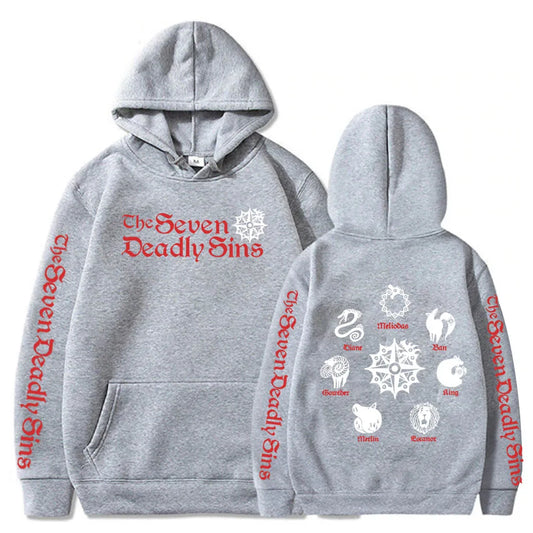 Anime The Seven Deadly Sins Meliodas Elizabeth Diane Ban King Gowther Merlin Escanor Logo Hoodies Harajuku Unisex Sweatshirt Hoodies Series - The Eezee Shop