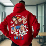 Luffy Print Hooded Sweater | One Piece Couples Hoodie Hoodies & Sweatshirts - The Eezee Shop
