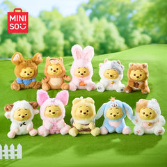 In Stock New Miniso Winnie The Pooh Blind Box Series Naughty Party Vinyl Doll Mysterious Pendant Decoration Girl Birthday Gift