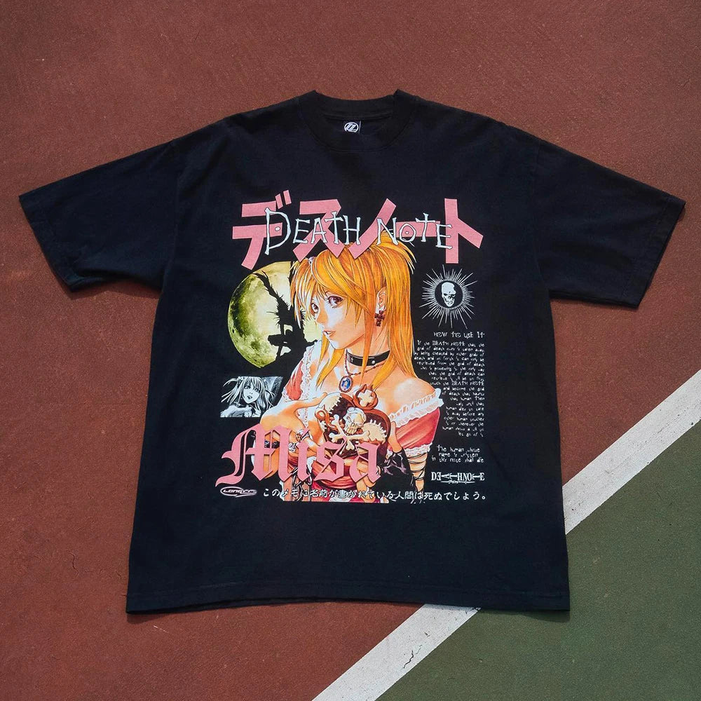 Death Note Anime Misa Amane Streetwear Short Sleeve T-shirt Anime Clothes Oversized T Shirt Men Clothing Graphic T Shirts Tops Anime Tshirts - The Eezee Shop
