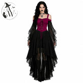 Women's Gothic Witch Dress | Butterfly Sleeve Mesh Costume Halloween Costumes - The Eezee Shop