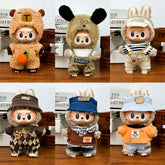 17cm Labubu Plush Toy, Multiple Styles Outfit Set