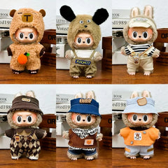 17cm Labubu Plush Toy, Multiple Styles Outfit Set