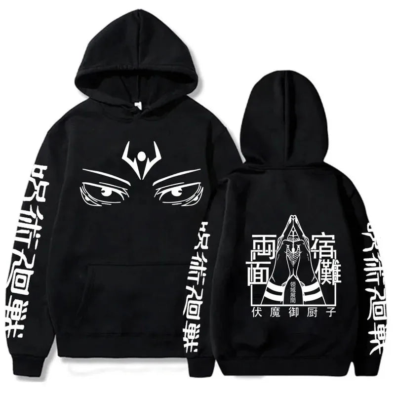 Anime Graphic Fleece Hoodie | Unisex Hip Hop Sweatshirt Hoodies & Sweatshirts - The Eezee Shop