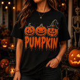 Jack-O-Lantern Graphic T-Shirt | Unisex Black Halloween Tee Graphic Tees - The Eezee Shop