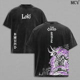 Loki Cursed Prince Washed T-Shirt | One Piece Oversized Tee Graphic Tees - The Eezee Shop