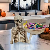 Resin Skull Trinket Tray | Gothic Halloween Decorative Dish Halloween Decorations - The Eezee Shop