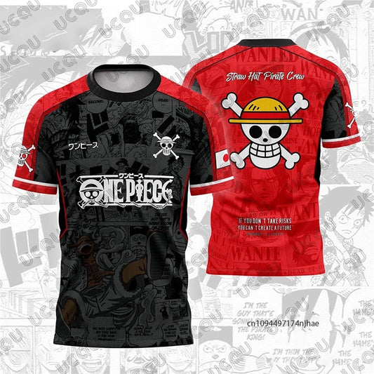 Monkey D. Luffy Gear 5 One Piece 3D Print Football Jersey Men's Anime Streetwear T-Shirt Anime Tshirts - The Eezee Shop