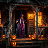 Life-Size Talking Witch Animatronic | Purple Halloween Prop Outdoor Halloween Decorations - The Eezee Shop