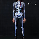 3D Skeleton Zentai Bodysuit | Couples Halloween Jumpsuit Halloween Costumes - The Eezee Shop