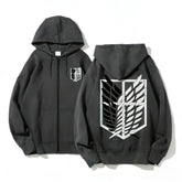 Attack on Titan Zip-Up Hoodie | Survey Corps Anime Jacket Hoodies & Sweatshirts - The Eezee Shop